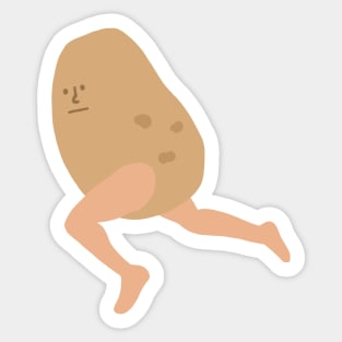 Potato with Legs | Cute | Weird | High Quality | Gift | Minimalist Sticker